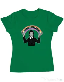 Tricou ADLER dama I hate everything Verde mediu