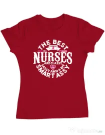 Tricou ADLER dama Best nurses Rosu