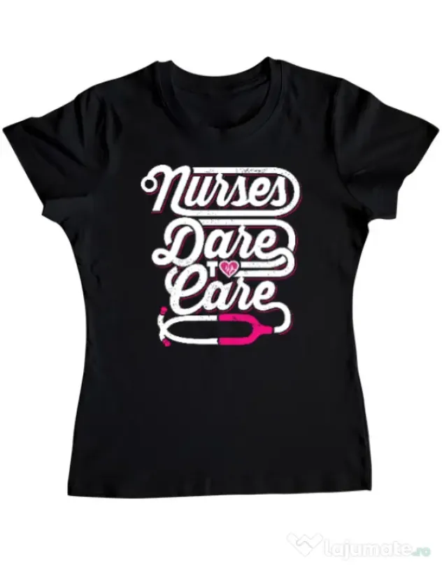 Tricou ADLER dama Dare to care Negru