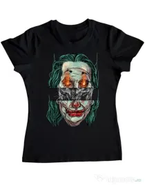 Tricou ADLER dama Joker skull Negru