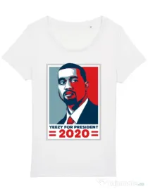 Tricou STANLEY STELLA dama Yezzy for president Alb