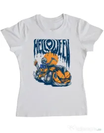 Tricou ADLER dama Hello ween Alb