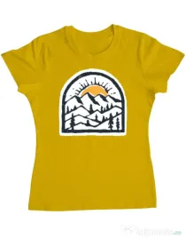 Tricou ADLER dama Mountain beauty Galben