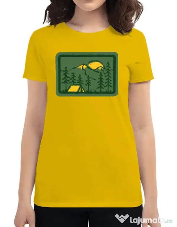 Tricou ADLER dama Camping 2 Galben