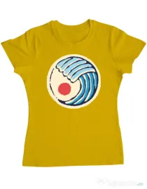 Tricou ADLER dama Great wave Galben