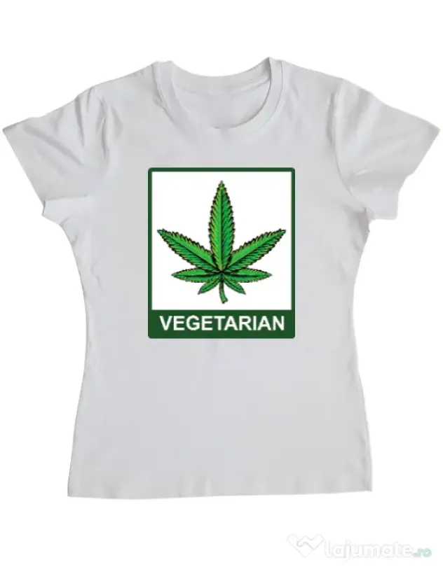 Tricou ADLER dama Vegetarian Alb