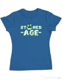 Tricou ADLER dama Stoned age Albastru azuriu
