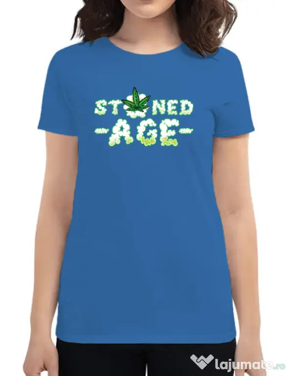 Tricou ADLER dama Stoned age Albastru azuriu