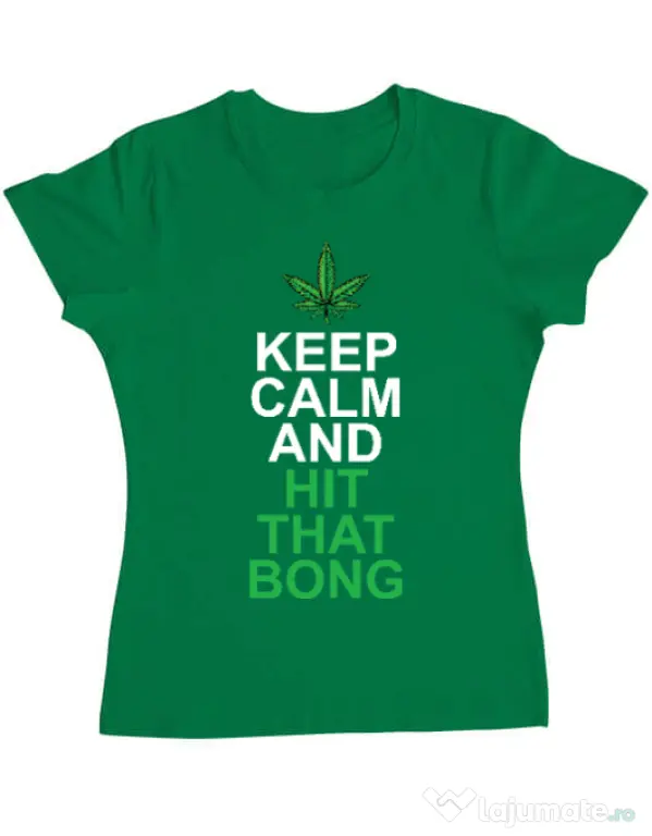 Tricou ADLER dama Hit that bong Verde mediu
