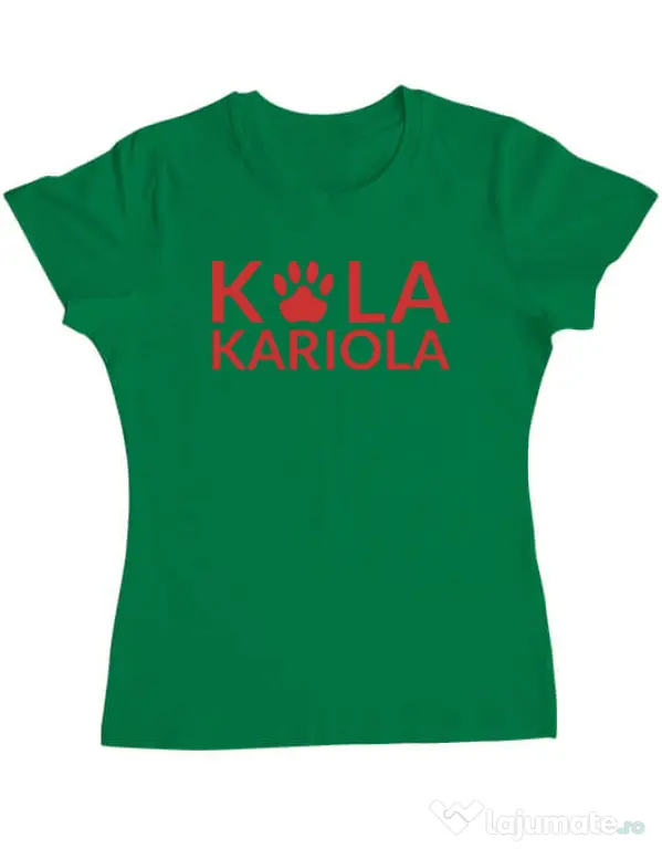 Tricou personalizat dama Logo Kola Rosu Verde mediu