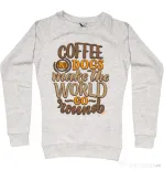 Bluza personalizata dama Coffee and dogs Migdala melanj