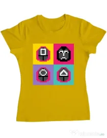 Tricou personalizat dama Four guard Galben