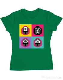 Tricou personalizat dama Four Guard Verde mediu
