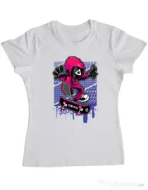 Tricou personalizat dama Squid Game 3 Alb