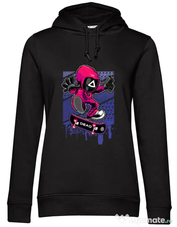 Hanorac dama cu gluga Squid Game 3 Negru