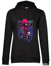 Hanorac dama cu gluga Squid Game 3 Negru