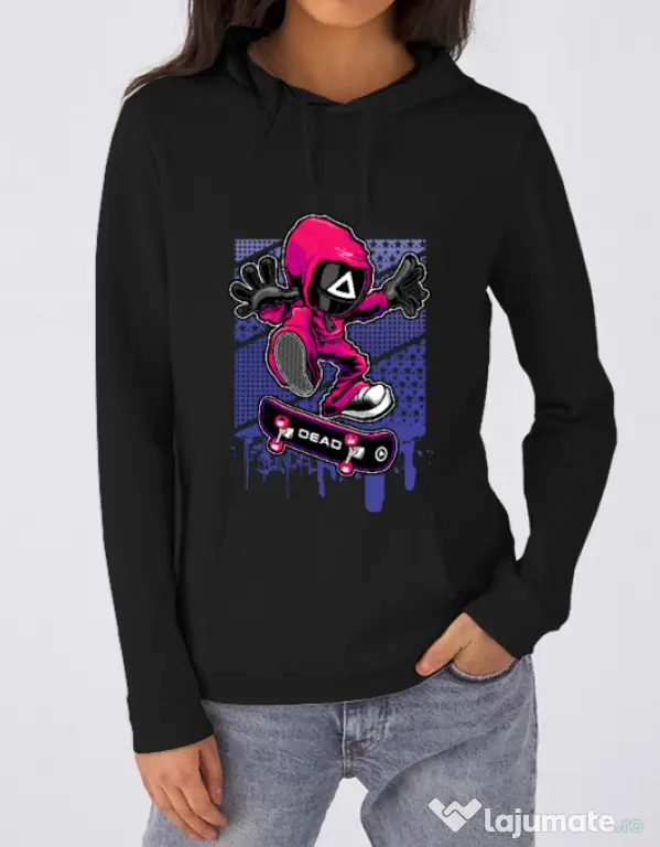 Hanorac dama cu gluga Squid Game 3 Negru