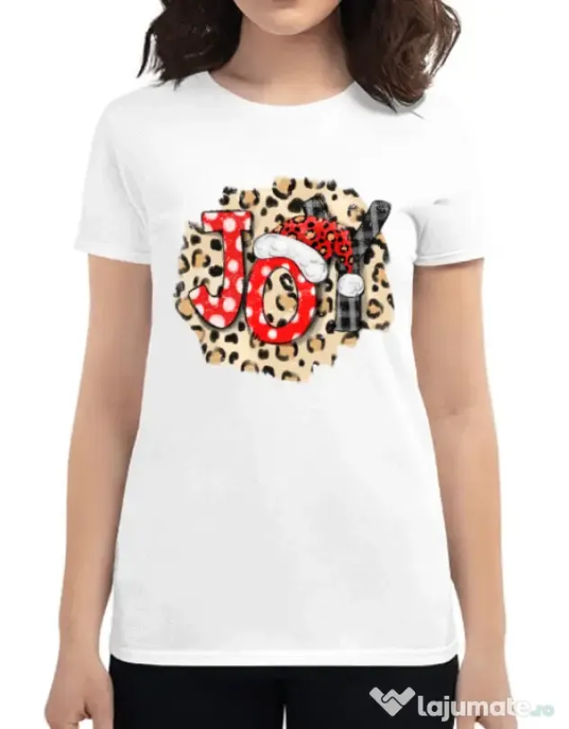 Tricou personalizat dama Joy Alb