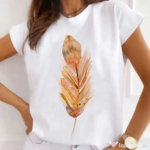 Tricou STANLEY STELLA dama Watercolor Feather