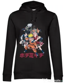 Hanorac dama cu gluga Naruto Ninja Team Negru