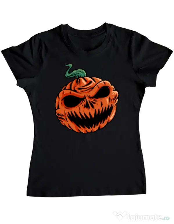 Tricou personalizat dama Pumpkin Negru