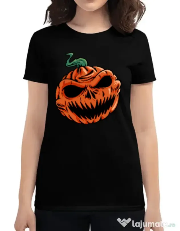 Tricou personalizat dama Pumpkin Negru