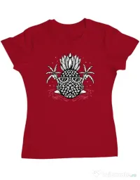 Tricou personalizat dama Pineapple Summer Rosu