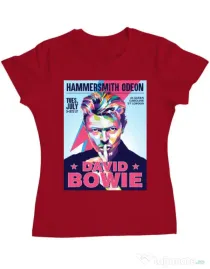 Tricou personalizat dama David Bowie Rosu