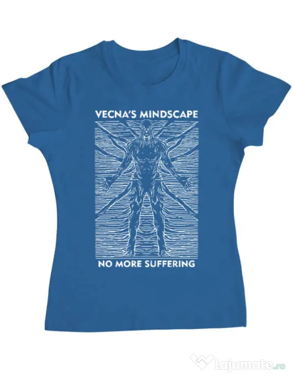 Tricou personalizat dama vecna's mindscape Albastru azuriu