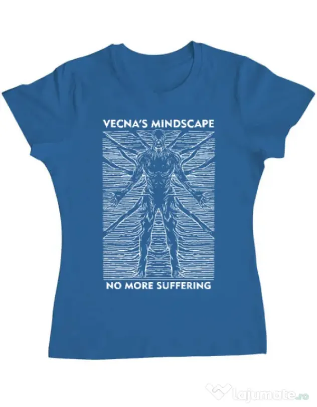 Tricou personalizat dama vecna's mindscape Albastru azuriu
