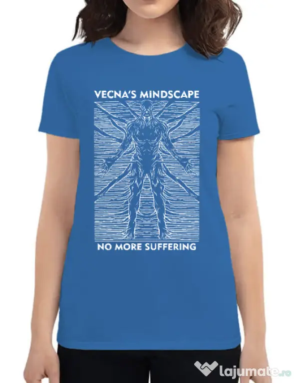 Tricou personalizat dama vecna's mindscape Albastru azuriu