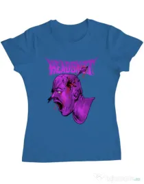 Tricou personalizat dama HEADSHOT Albastru azuriu