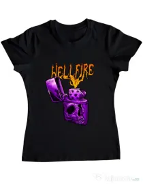 Tricou personalizat dama HELLFIRE Negru