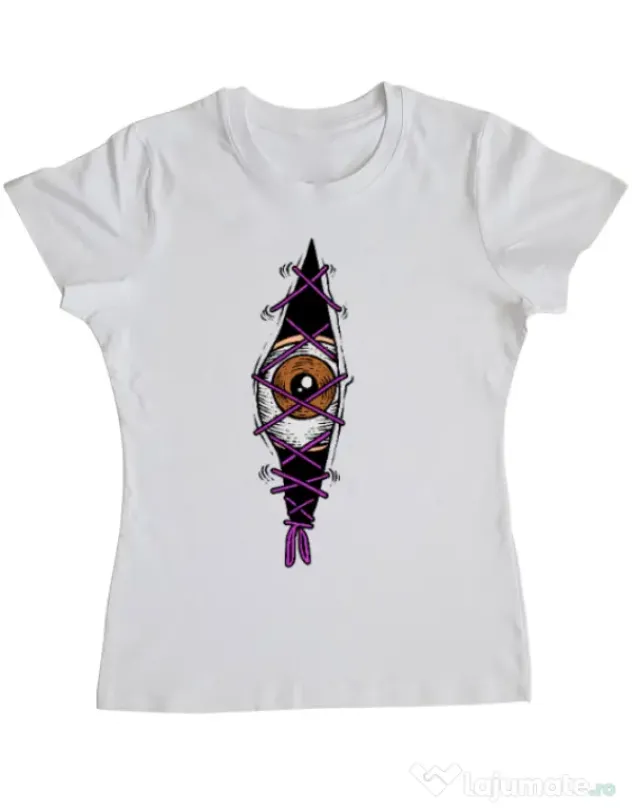 Tricou personalizat dama INSIDE OF ME Alb