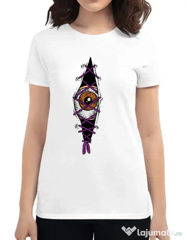 Tricou personalizat dama INSIDE OF ME Alb