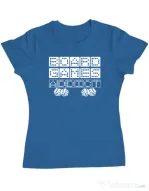Tricou personalizat dama Board Games Addict Albastru azuriu