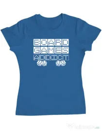 Tricou personalizat dama Board Games Addict Albastru azuriu