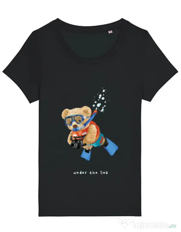 Tricou STANLEY STELLA dama Bear Snorkeling Negru