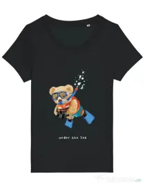 Tricou STANLEY STELLA dama Bear Snorkeling Negru