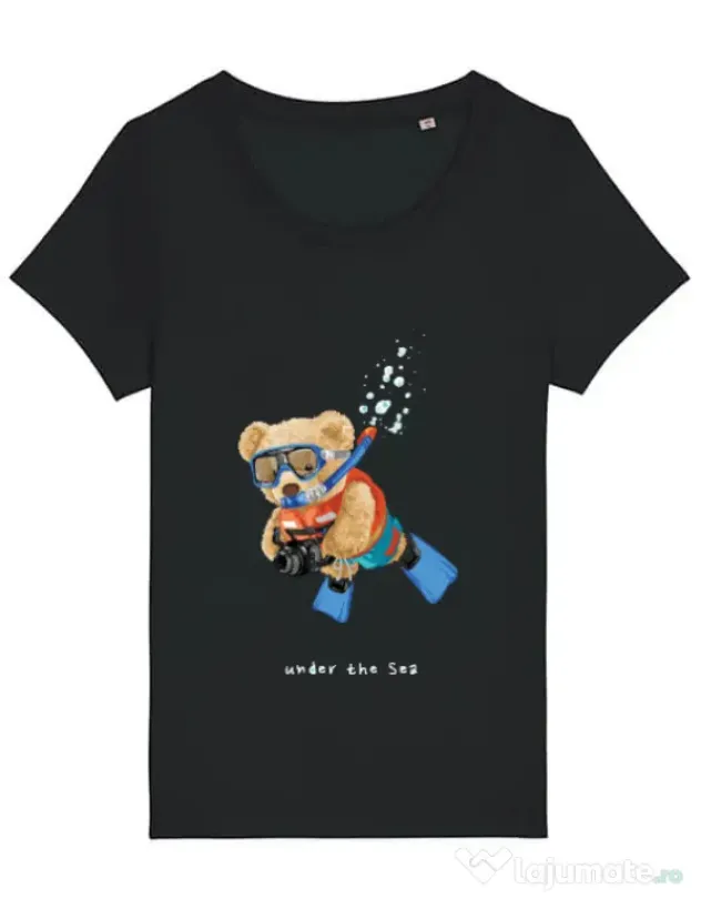 Tricou STANLEY STELLA dama Bear Snorkeling Negru