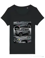 Tricou STANLEY STELLA dama Jeep Renegade Trailhawk Negru