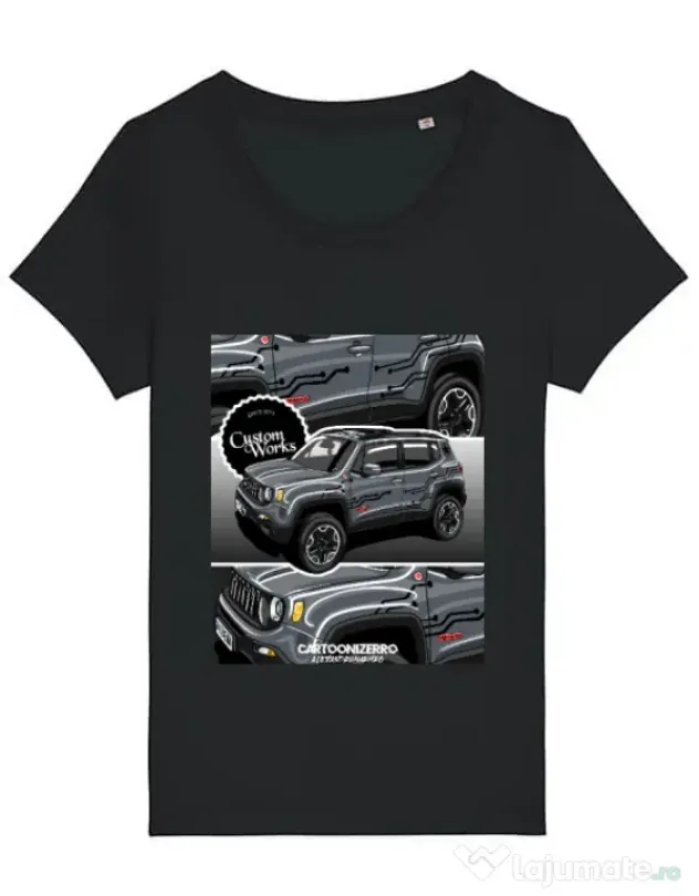Tricou STANLEY STELLA dama Jeep Renegade Trailhawk Negru