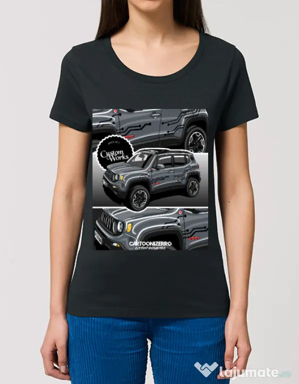 Tricou STANLEY STELLA dama Jeep Renegade Trailhawk Negru