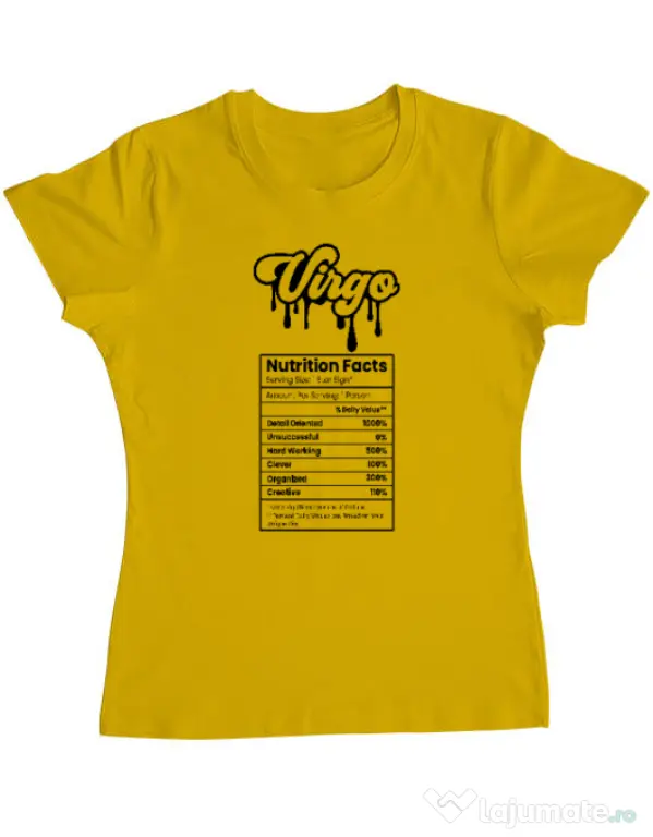 Tricou personalizat dama Zodiac | Fecioara Galben