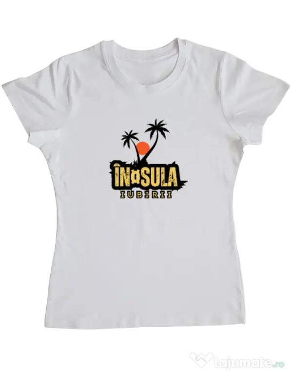 Tricou personalizat dama Insula white Alb