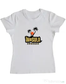 Tricou personalizat dama Insula white Alb