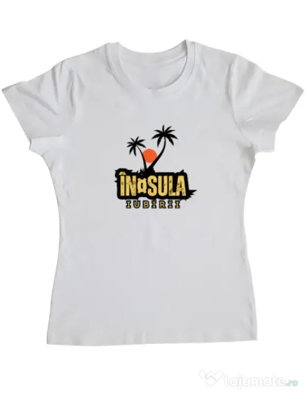 Tricou personalizat dama Insula white Alb