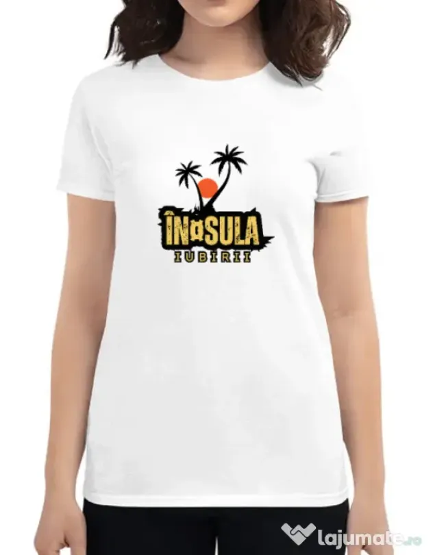 Tricou personalizat dama Insula white Alb