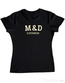 Tricou personalizat dama M&D 09 Negru