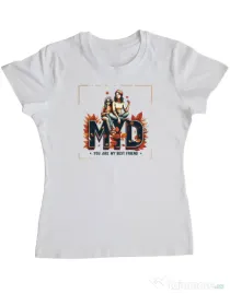 Tricou personalizat dama Mom you are my best friend 2 Alb